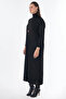 Turtleneck Knitwear Dress Black - 4