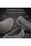 Men's Bamboo 12-Piece Ballerina Socks Invisible No Show Seamless Silicone Heels - 8