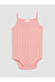 Rmz Gi̇yi̇m Farkiyla Baby Girl Snap Fastener Bodysuit with Drawstring Straps