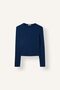 Fitted Crew Neck Basic Ribbed Long Sleeve T-Shirt E7797Ax26Au