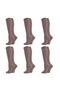 Women's 6-Piece Mother Massage Sole Knee Socks 80 Denier Flexible Comfortable Daily Use - 3