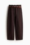 Belted barrel trousers