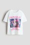 Print-motif cotton T-shirt