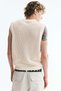 Regular Fit Hole-knit sweater vest - 3