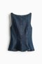 Denim peplum top - 2