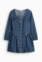 Flared-skirt denim dress - 2