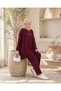 Women's Casual Double Set with Emblem Detail - 4