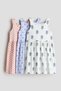 3-pack printed cotton dresses