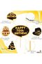 70th Birthday Photo Booth Party Props Brown & Golden Glitter, Birthday Party Decoration, Birthday Party Item - 5