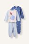 100% Cotton Space Patterned Long Sleeve Top Elasticized Leg 2-Piece Pajama Set Baby Boy I1441A526Au - 4