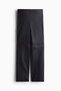 Straight leather trousers