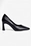 Women's High Heel Shoes Square Toe Stiletto Naya Black - 2