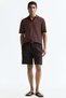 Regular Fit Linen-blend polo shirt