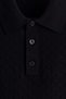 Slim Fit Textured-knit polo shirt - 4