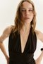 Draped halterneck top