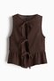 Tie-front peplum top - 2