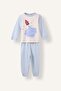 100% Cotton Space Patterned Long Sleeve Top Elasticized Leg 2-Piece Pajama Set Baby Boy I1441A526Au - 5