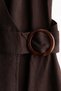 Linen-blend wrap dress
