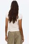 Collared button-front top