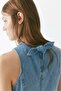 Flared-skirt denim dress - 4