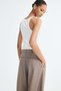 Wool-blend cut-out trousers - 6