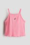 Embroidery-detail strappy top - 2