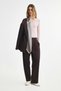 Pleated tab-detail trousers