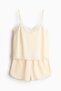 Lace-trimmed satin pyjamas - 2