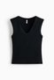 Ribbed V-neck vest top - 2