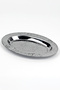 24 cm Oval Chrome Steel Salad and Serving Plate – Authentic Patterned (1 mm Thickness) - 7