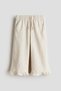 Linen-blend drawstring trousers