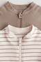 2-pack short cotton sleepsuits