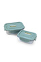 2PCS Borosilicate Glass Food Storage Container Set 350ml & 650ml Glass Food Saver Lunchbox - 6