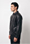 Men's Oversize Unisex Leather Jacket with Fur Inside - 2