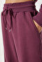 Hooded Sweatshirt Jogger Oversize Knitted Tracksuit Set Lpys003 Bordo - 4