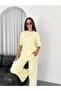 Modal Striped Slit Detailed Trousers T-Shirt Set - 5