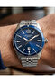 Men's Wristwatch - Navy Blue Dial Steel Band 2 Years Warranty Original - 3