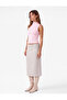 Slim Fit Midi Length Pencil Skirt with Stitching Detail - 2