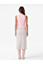 Slim Fit Midi Length Pencil Skirt with Stitching Detail - 4