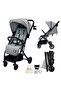- Penta Compact Lightweight Travel Stroller W/ Cup Holder - Medium Grey - 2