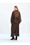 Women's Coffee Leopard Print Ruffle Collar Lace Cuff Long Sleeve Shirt - 4