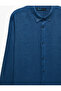 Regular Fit Buttoned Classic Collar Long Sleeve Linen Shirt - 3