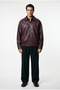 Men's Oversize Unisex Leather Jacket with Fur Inside - 4