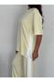 Modal Striped Slit Detailed Trousers T-Shirt Set - 7