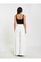 Women's Black Sleeveless Square Neck Thick Strap Slim Fit Viscose Blend Body Blouse - 5