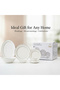 JUNA 32 Pc New Bone China Dinner Set for 6 persons – White Embossed Geometric Tableware - 5