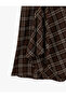 Regular Waist A-Line Slit Plaid Midi Skirt - 7