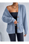 Women's V-Neck Buttoned Knitwear Cardigan with Pockets Long Sleeve Casual Knitted Cardigan - 2