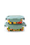 2PCS Borosilicate Glass Food Storage Container Set 350ml & 650ml Glass Food Saver Lunchbox