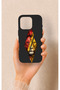 iPhone 16 Pro Compatible Cut-Out Lion Pattern Silicone Case